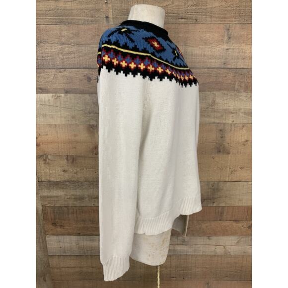 Chaps Ralph Lauren Western Southwestern Cotton Blend Rolled Neck Sweater XL - Picture 2 of 6